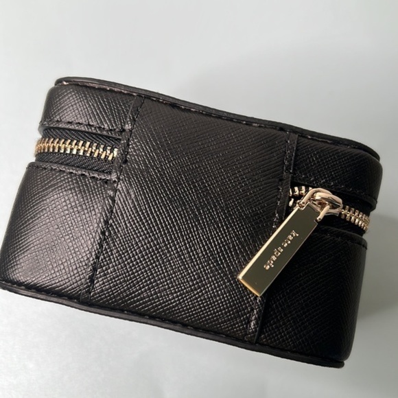 Kate Spade Staci Saffiano Leather Travel Jewelry Box, Black NWT - Picture 7 of 9